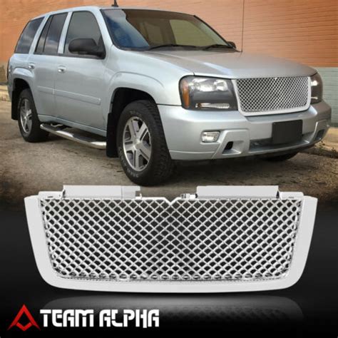 Glossy Chrome Abs 3d Wave Mesh Bumper Grillegrill Fits 06 09 Chevy
