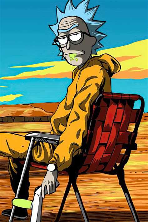 640x960 Rick And Morty X Breaking Bad Iphone 4 Iphone 4s Wallpaper Hd