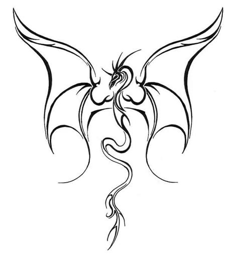 Image Result For Chinese Dragon Drawing Simple Dragon Tattoo Stencil