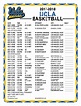 Printable 2017-2018 UCLA Bruins Basketball Schedule