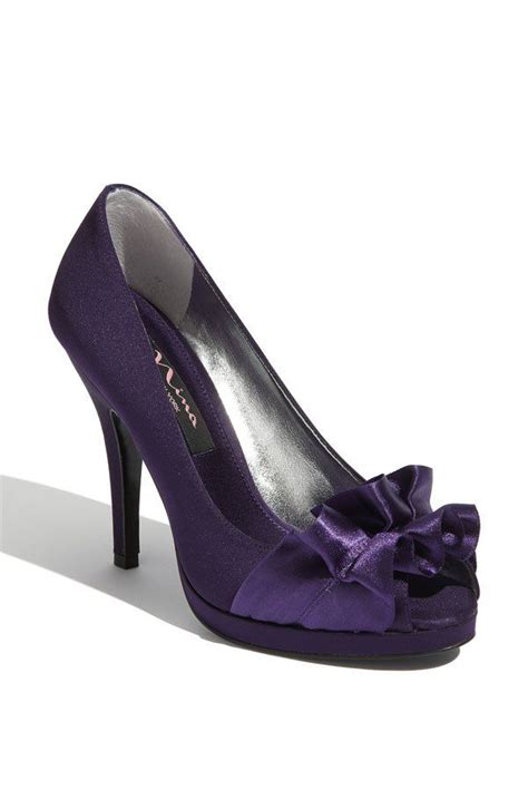 Nina Evelixa Peep Toe Pump Peep Toe Pumps Purple Wedding Shoes Peep Toe