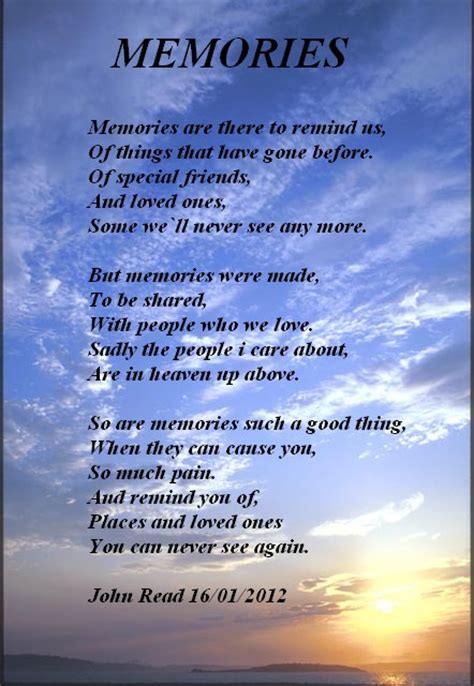 Treasured Memories Poem Treasure Your Memories Of Your Loved Ones That
