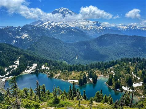 Tolmie Peak Fire Lookout Mt Rainier Np Washington Usa Lake Eunice