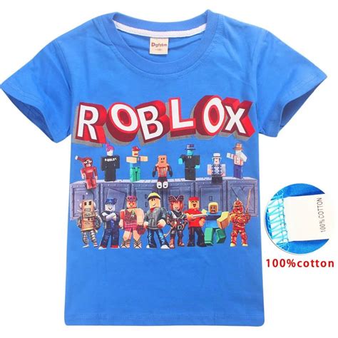 2019 Summer Boys T Shirts Roblox Gamer Cotton T Shirt Girls