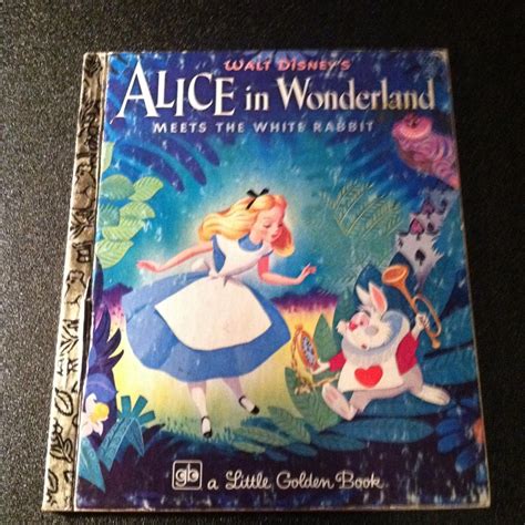 Vintage Golden Book Alice In Wonderland By Glitteredjillybeans
