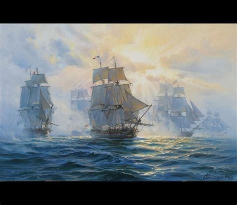 Ship Painting By Alexander Shenderov Ocean Sail Boat Oil Painting