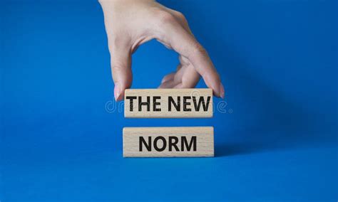 The New Norm Symbol Concept Words The New Norm On Wooden Blocks