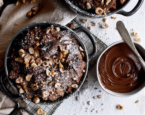 Nutella Brioche Bread Pudding With Roasted Hazelnuts The Original Dish