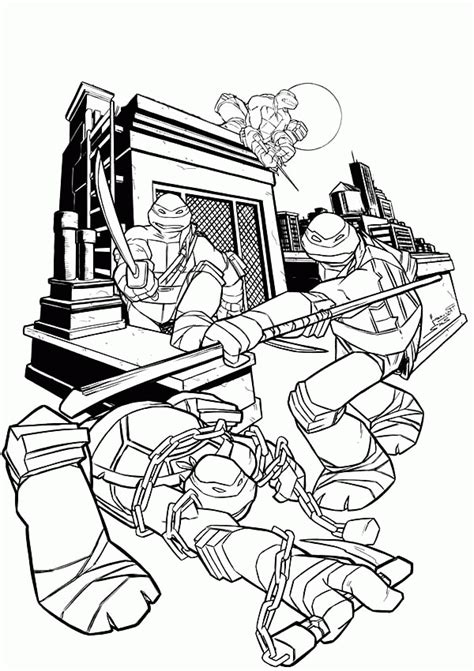 Coloring Pages Of Ninja Turtles Coloring Home