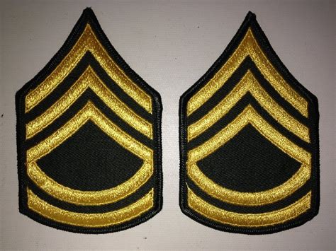 2 Patches Military Us Army Sfc E 7 Rank Insignia