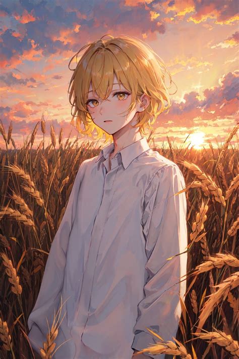 Boy With Golden Eyes Anime Character Design Blonde Anime Boy Anime