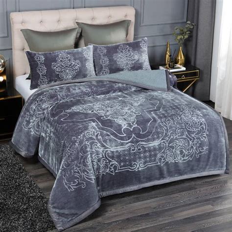 Fleece Sherpa Down Alternative 3 Piece Comforter Set Overstock