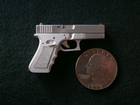 Handmade Miniature Glock 17 In 15 Scale 2mm Single Shot Pinfire See