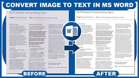 How To Convert Image To Text In Microsoft Office Word Tutorial Youtube