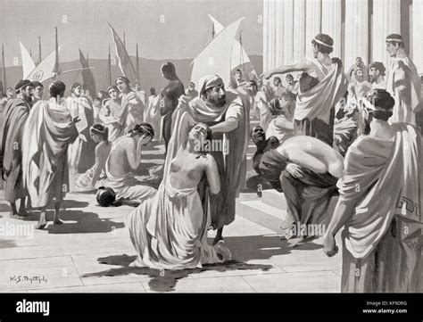 El Mercado De Esclavos En Phanagoria Griego Después De La Pintura Por