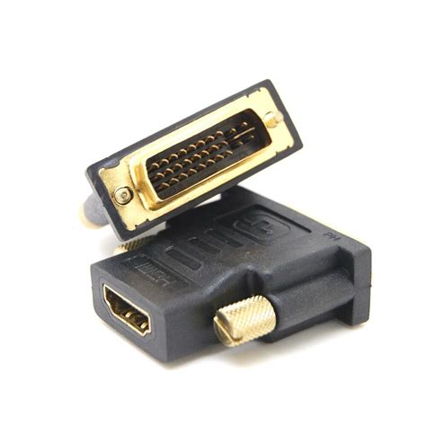 The only difference is that hdmi can carry other signals such as audio and ethernet. DVI Male to HDMI Female Adapter DVI-I Dual-Link (24+5 pin ...