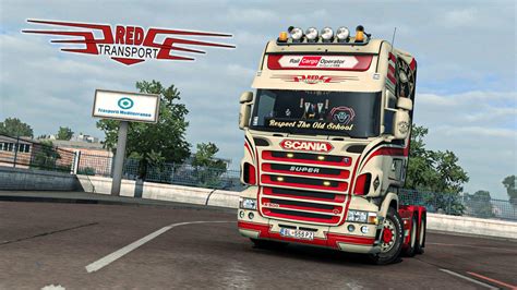 Ets Red Transport Scania Rjl Skin V X Euro Truck Simulator Mods Club