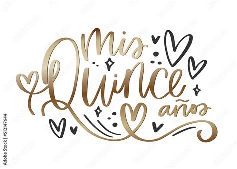 Mis Quince Años Quinceañera Card Vector Black White And Gold Design In Spanish Language Latin