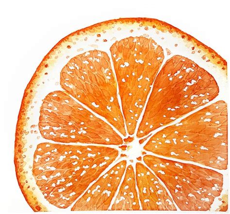 Orange Slice Drawing Easy