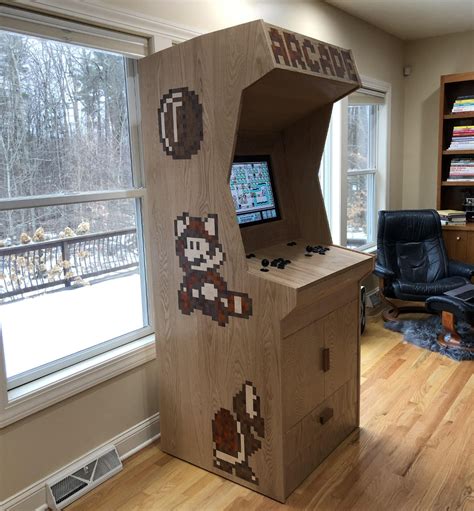 Solid Oak Arcade Cabinet When Particle Board Wont Do Hackaday