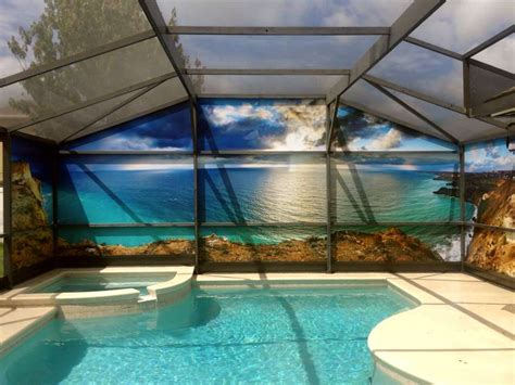 Private Screens In Swimming Pool Landscaping Pool Enclosure Lighting Florida Pool