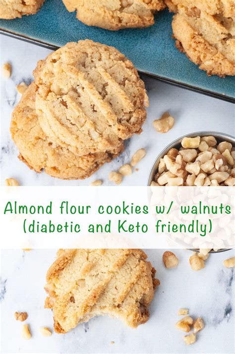 Easy diabetic desserts you can buy. Almond flour cookies with walnuts (diabetic and Keto friendly) | Recipe | Almond flour cookies ...