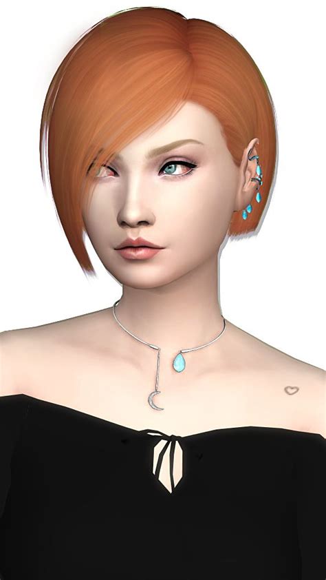 Blue Moon Necklace Serenity Sims 4 Piercings Sims 4 Moon Necklace