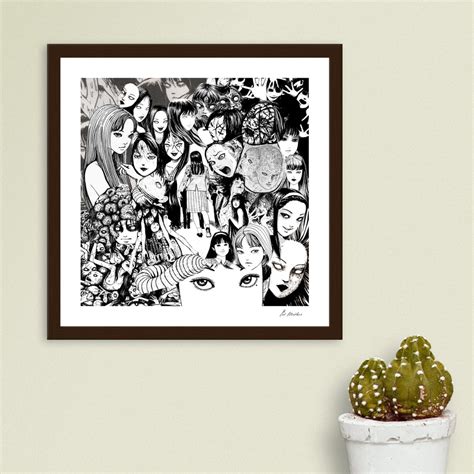 Junji Ito Tomie Collage Art Print By Dot Mother Curioos