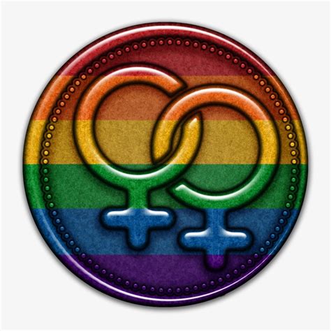 A Round Lesbian Pride Female Gender Symbol Impression Emblem X Png Download Pngkit