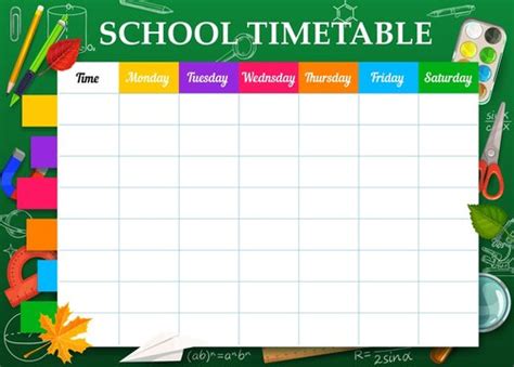 Timetable School Images Browse 73346 Stock Photos Vectors And