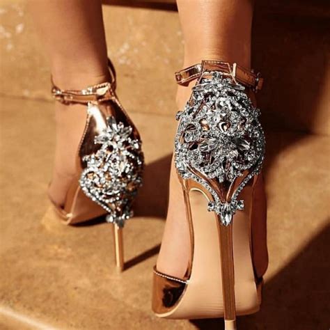 Heel Glamour Stylish Glitter Sandals Wedding Shoes Bridal Shoes