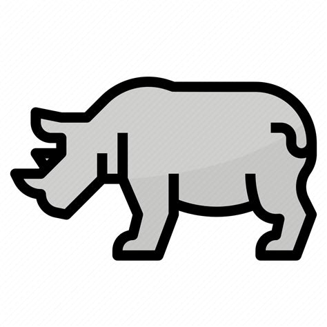 Africa Animals Rhino Zoo Icon Download On Iconfinder