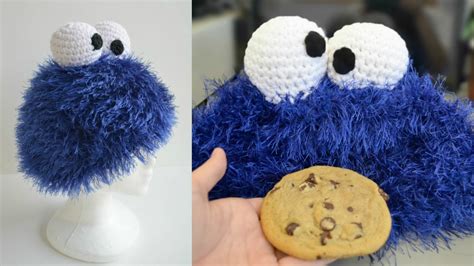 Cookie Monster Hat Crochet Tutorial Diy Step By Step Youtube