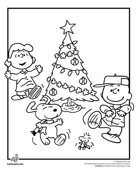 Charlie Brown And Snoopy Christmas Coloring Pages Free Printable Sheets