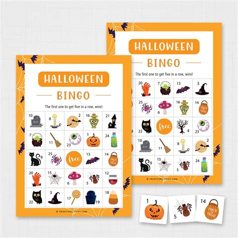 Printable Halloween Bingo Game Fall Activities For Kids
