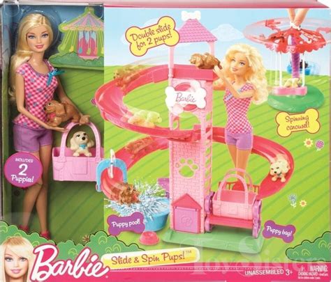 2012 2013 slide and spin pups barbie toy sisters