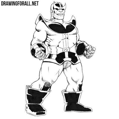 Step by step drawing tutorial on how to draw mum from horrid henry. How to Draw Thanos | Drawingforall.net
