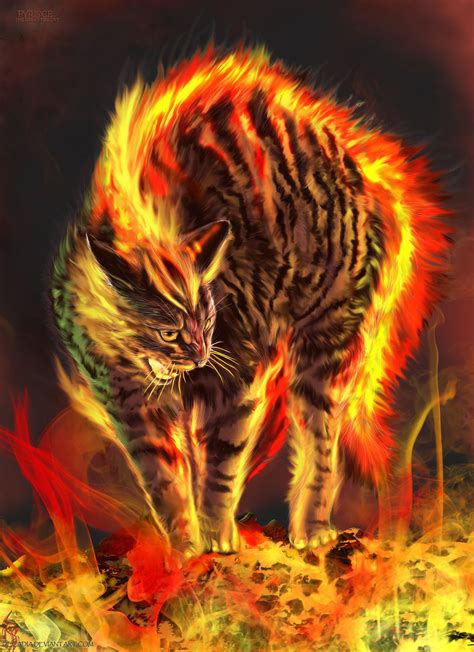 Pyrisce The Firecat By Decadia On Deviantart Cat Posters Cats