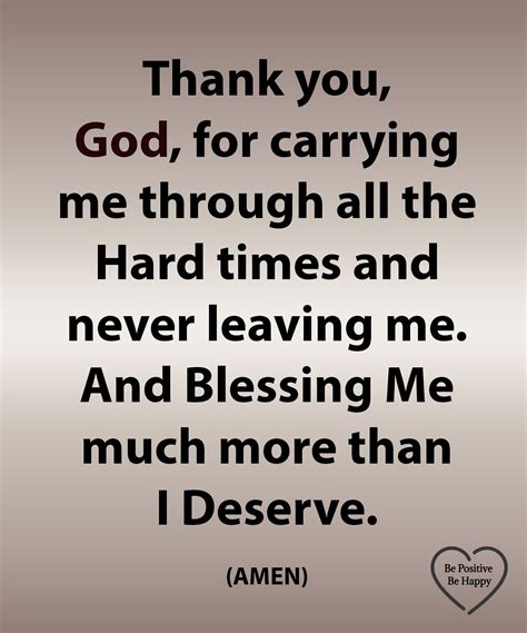 Thank You God For Carrying Me Through All The Hard Times Thank God