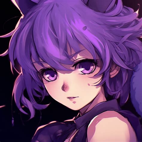 Mystery Girl With Cat Eyes Female Purple Anime Pfp Image Chest