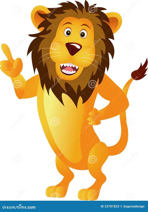 Funny Lion Cartoon Stock Vector Illustration Of Safari 23781823