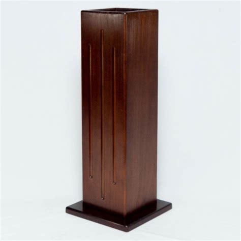 Wooden Umbrella Stand And Walking Stick Holder Three Grooves