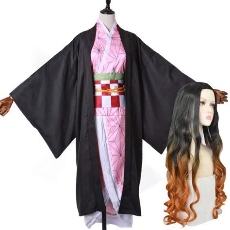 Buy Lmiitam Kimetsu No Yaiba Kimono Outfit Kamado Nezuko Cosplay