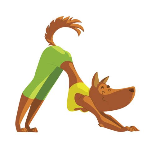 This posture stimulates the brain and nervous system, improving memory. Down Dog Yoga Illustrations, Royalty-Free Vector Graphics ...