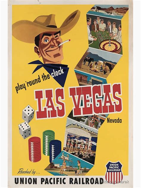 Las Vegas Vintage Travel Poster Poster By Stickart Marek In 2021