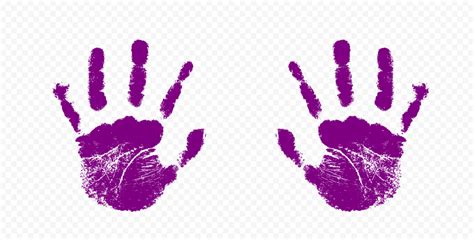 Hd Dark Purple Two Realistic Handprint Png Citypng