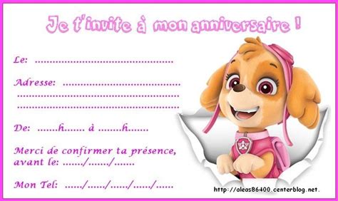 Carte D Anniversaire Pat Patrouille Pingl Sur Anniversaire Pat