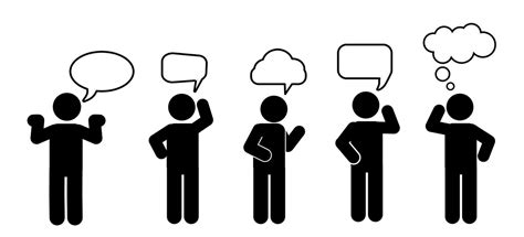 Stick Figures With Dialogue Speech Bubbles Pictogram Speech 23904715