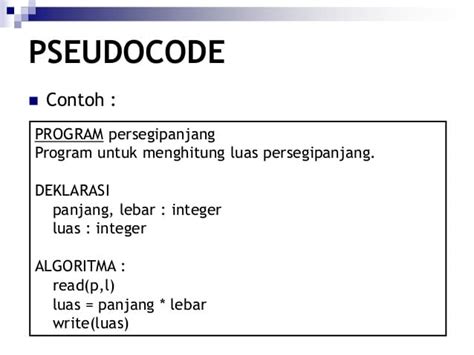 Contoh Notasi Algoritma Deskriptif