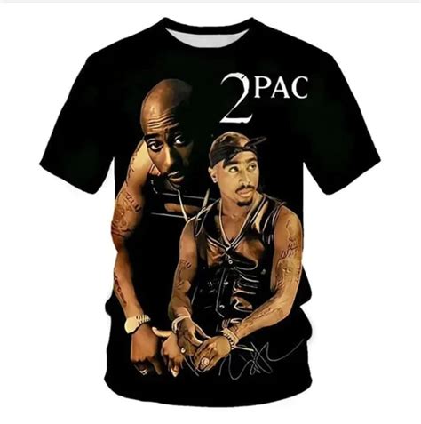 Rock Rapper 2pac T Shirts 3d Print Tupac Amaru Shakur Hip Hop Streetwe